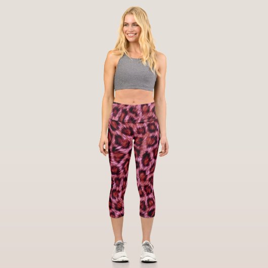 Leggings Capri vibrations de guépard (Recto)
