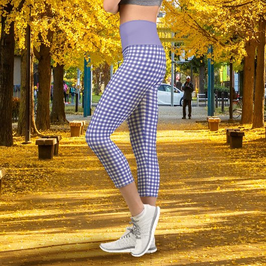 Leggings Capri Vichy lavande