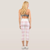 Leggings Capri Vichy rose blanc (Verso)