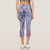 Leggings Capri Vieilles affiches hiver look blanc vert gris rouge (Verso)