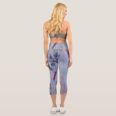 Leggings Capri Vieilles affiches hiver look blanc vert gris rouge (Verso)