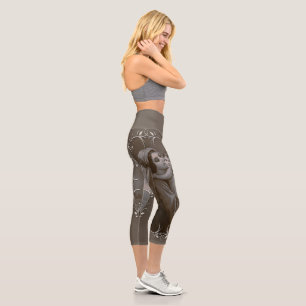 Leggings Capri Vierge vintage et enfant avec cadre argenté