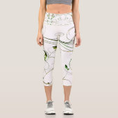Leggings Capri Vignes vert jaune (Recto)