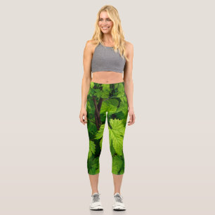 Leggings Capri Vignes vertes beauté naturelle