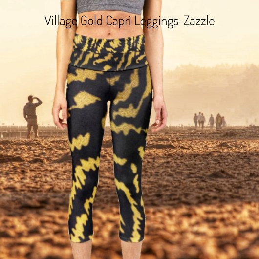 Leggings Capri Village Gold