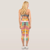 Leggings Capri Vintage Abstract Pattern (Verso)