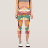 Leggings Capri Vintage Abstract Pattern (Recto)