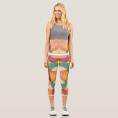 Leggings Capri Vintage Abstract Pattern (Recto)
