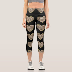 Leggings Capri Vintage couple Romance, homme et femme amour