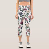 Leggings Capri Vintage Garden Blooms All-Over Print (Recto)