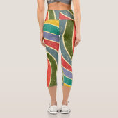 Leggings Capri Vintage Grunge Abstrait Arrière - plan nettoyable. (Verso)