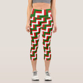Leggings Capri vintage noël motif zigzag mod (Recto)