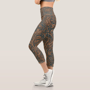 Leggings Capri Vintage William Morris Arcadia sans couture