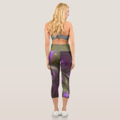 Leggings Capri Violet Abstrait violet violet kaki fractal (Verso)