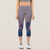 Leggings Capri Violet des "chaînes de montagnes" (Recto)