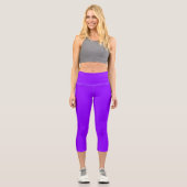 Leggings Capri violet électrique couleur (Recto)