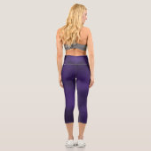 Leggings Capri Violet foncé Pour Correspondre Rose Mandala Débard (Verso)