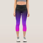 Leggings Capri Violet noir et Ombre rose (Recto)