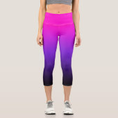 Leggings Capri Violet rose chaud et Ombre noir (Recto)