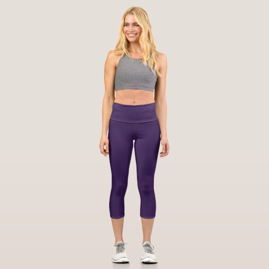 Leggings Capri violet russe (Recto)