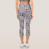 Leggings Capri Violet, Turquoise et vert (Verso)