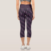 Leggings Capri Violet, Turquoise et vert (Verso)