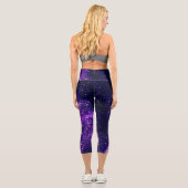 Leggings Capri Violet violet abstraite galaxie univers (Verso)