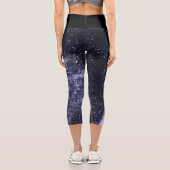 Leggings Capri Violet violet peri noir galaxie abstraite Monogram (Verso)