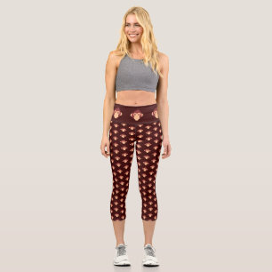 Leggings Capri Visage de singe pixelisé mignon