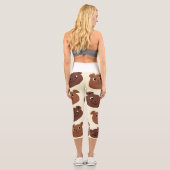 Leggings Capri Visage drôle d'ours (Verso)