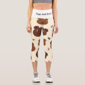 Leggings Capri Visage drôle d'ours (Recto)
