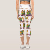 Leggings Capri Visages de dessin animé (Verso)