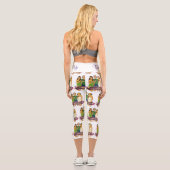 Leggings Capri Visages de dessin animé (Verso)