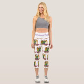 Leggings Capri Visages de dessin animé (Recto)