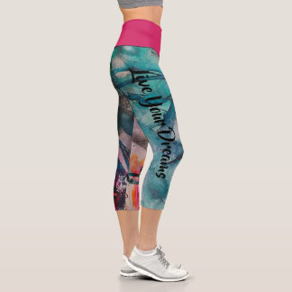 Leggings Capri Vivez vos rêves - Remettez en question vos idées