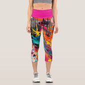 Leggings Capri Vivid Chaos Splash Graffiti (Recto)