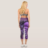 Leggings Capri Vivid Cool Abstrait rose violet Fractal Art Spiral (Verso)
