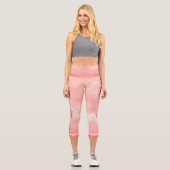 Leggings Capri Votre nom sur le marbre (Recto)
