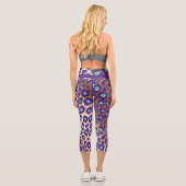 Leggings Capri VOUS CHOISISSEZ Couleurs sur le guépard d'or Impri (Verso)