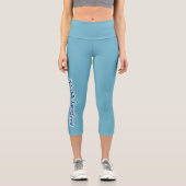 Leggings Capri Vrolijk kerstfeest Sur glace (Recto)