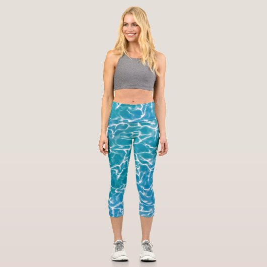 Leggings Capri Water bleu (Recto)