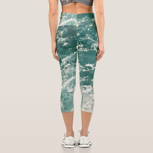 Leggings Capri Waves Blue Green (Verso)