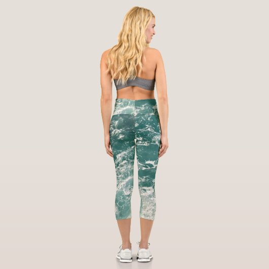 Leggings Capri Waves Blue Green (Verso)
