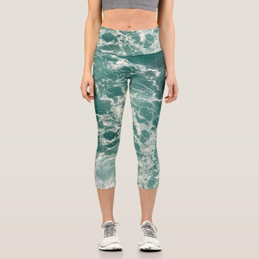 Leggings Capri Waves Blue Green (Recto)