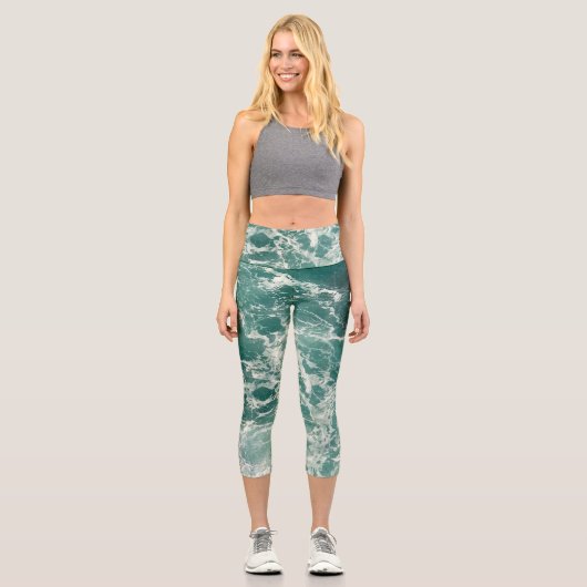 Leggings Capri Waves Blue Green (Recto)
