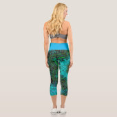 Leggings Capri Weaver Mandala bleu et vert (Verso)