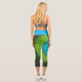Leggings Capri Weaver Mandala bleu et vert (Verso)