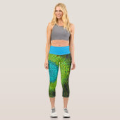 Leggings Capri Weaver Mandala bleu et vert (Recto)