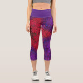 Leggings Capri Weaver Mandala rouge et violet (Recto)