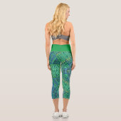 Leggings Capri Weaver Mandala Vert et Bleu (Verso)